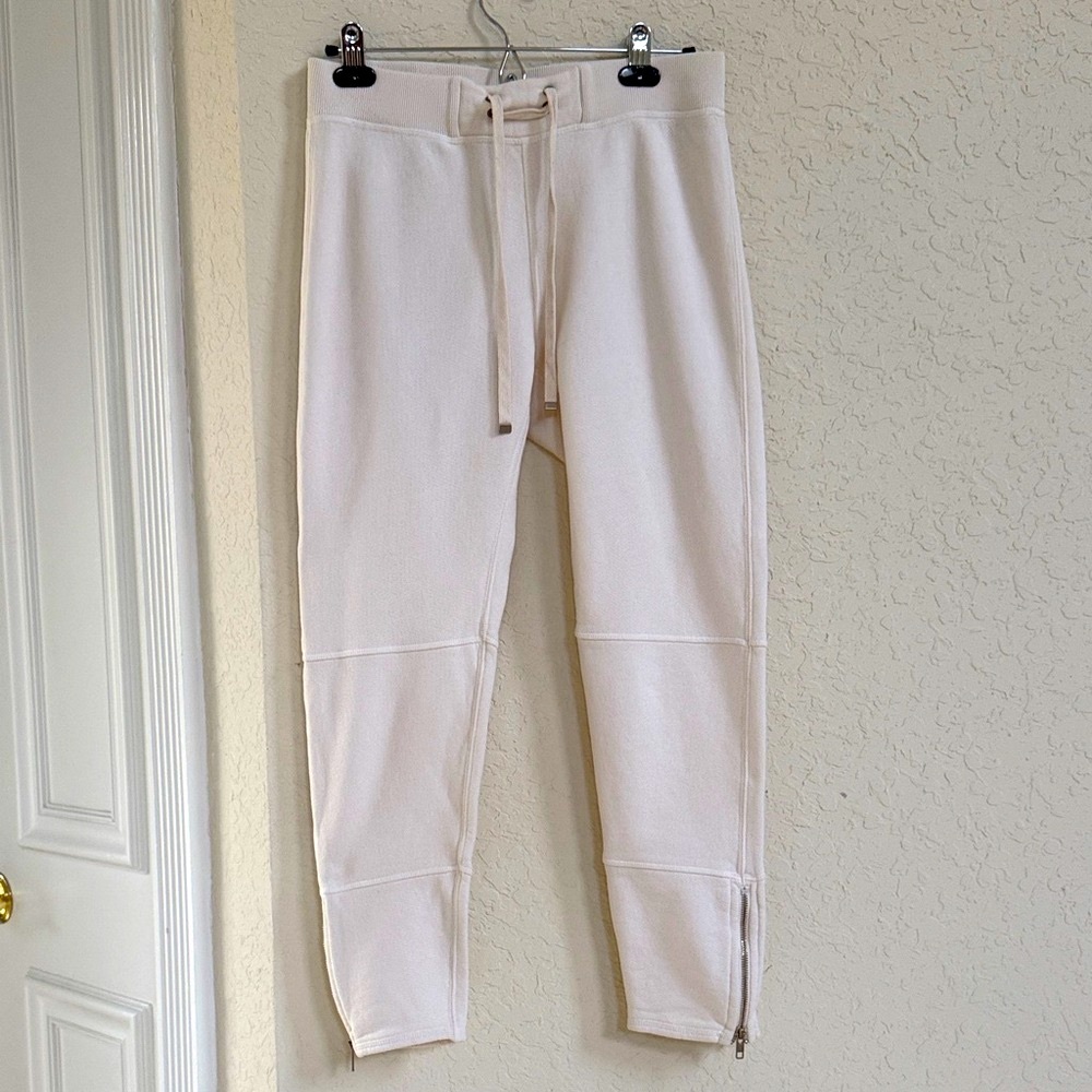 n:PHILANTHROPY Off-White Joggers with Zipper Detail
